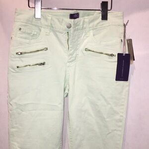 NYDJ Light Green Denim Supper Skinny Jeans | Size 2 Long